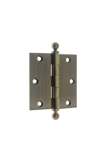 IDH Brass 80102-005: 3-1/2" Ball Tip Loose Pin Door Hinge (Pair) - Antique Brass