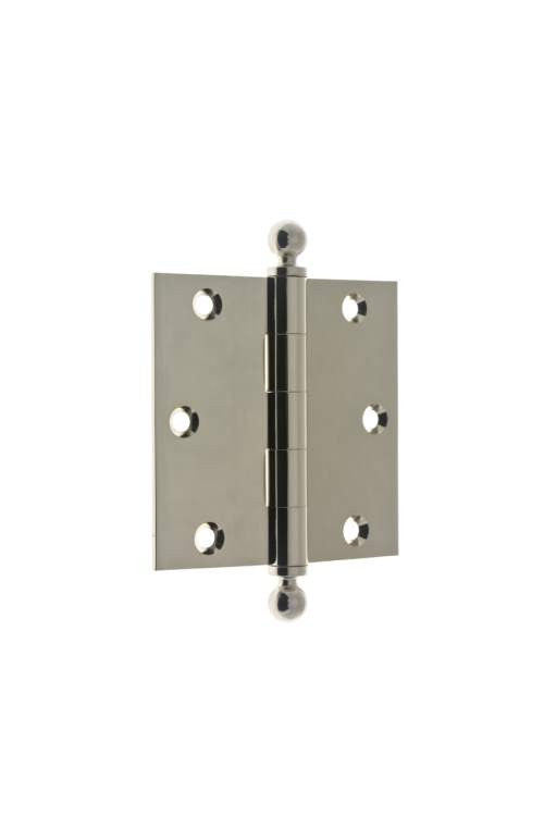 IDH Brass 80102-014: 3-1/2" Ball Tip Loose Pin Door Hinge (Pair) - Bright Nickel
