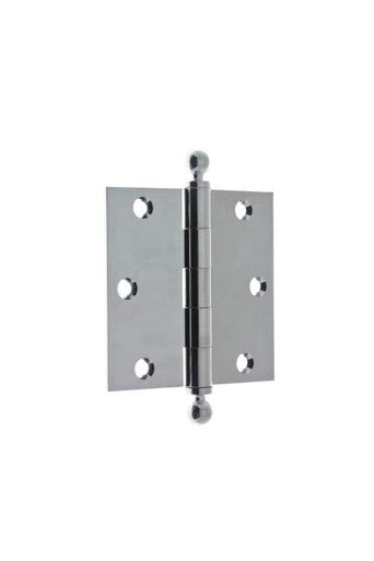 IDH 80102-026: 3-1/2" Ball Tip Loose Pin Door Hinge (Pair) - Polished Chrome