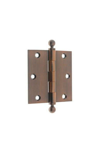 IDH 80102-08A: 3-1/2" Ball Tip Loose Pin Door Hinge (Pair) - Antique Copper