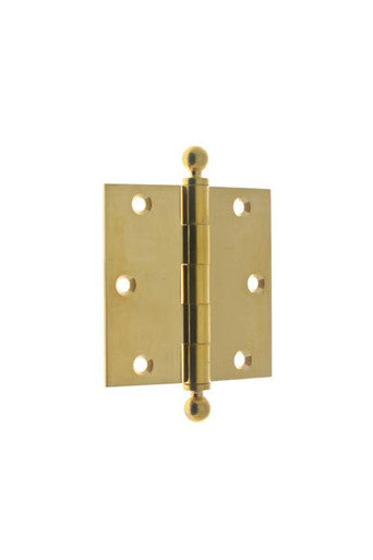 IDH 80102-3NL: 3-1/2" Loose Pin Hinge (pair) - Unlacquered Polished Brass