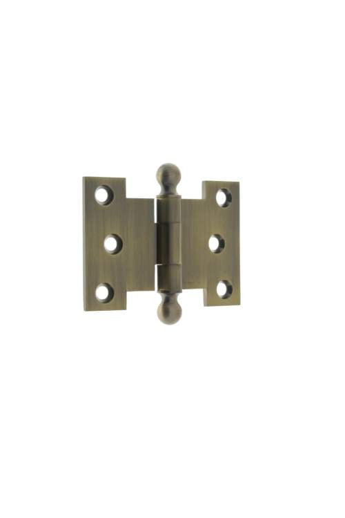 IDH 80253-005: 2-1/2 x 3-1/2" Parliament Hinge (pair) - Antique Brass