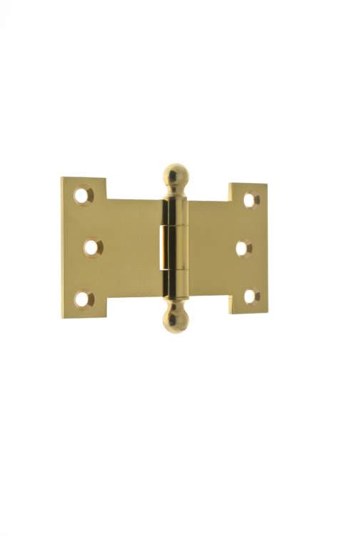 IDH 80255-003: 2-1/2 x 4-1/2" Parliament Hinge (pair) - Polished Brass