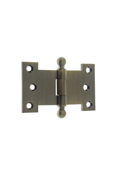 IDH 80255-005: 2-1/2 x 4-1/2" Parliament Hinge (pair) - Antique Brass