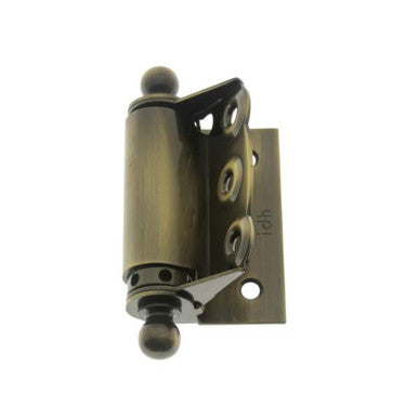 IDH 80320-005: 2-3/4" Half Mortise Spring Door Hinge (pair) - Antique Brass
