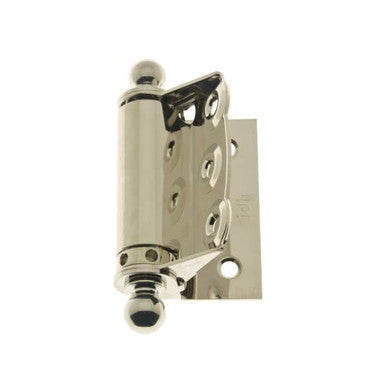 IDH 80320-014: 2-3/4" Half Mortise Spring Door Hinge (pair) - Bright Nickel