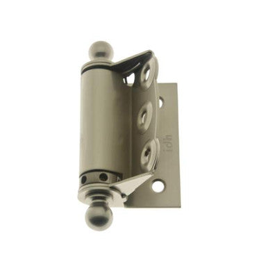 IDH 80320-015: 2-3/4" Half Mortise Spring Door Hinge (pair) - Satin Nickel