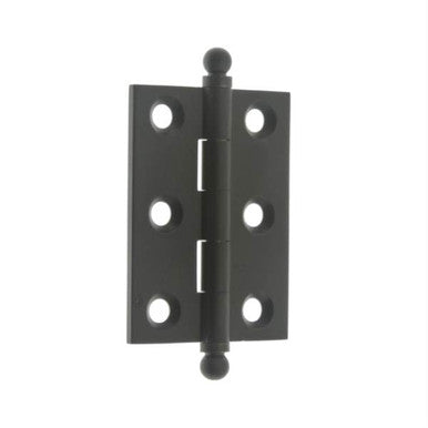 IDH 82015-10B: 2 x 1-1/2" Cabinet Hinge w/Ball Finials (pair) - Oil Rubbed Bronze
