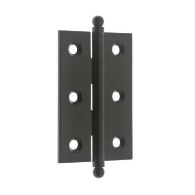 IDH 82517-019: 2-1/2" Cabinet Hinge w/Ball Finials (pair) - Matte Black