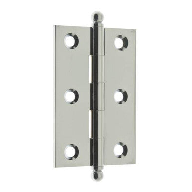 IDH 83020-026: 3 x 2" Cabinet Hinge w/Ball Finials (pair) - Polished Chrome