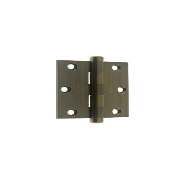 IDH Brass 83030-005: 3" Extruded Square Corner Door Hinge (pair) - Antique Brass