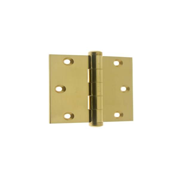 IDH Brass 83535-003: 3-1/2" Extruded Square Corner Hinge (pair) - Polished Brass