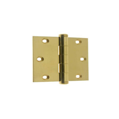 IDH Brass 83535-003: 3-1/2" Extruded Square Corner Hinge (pair) - Polished Brass