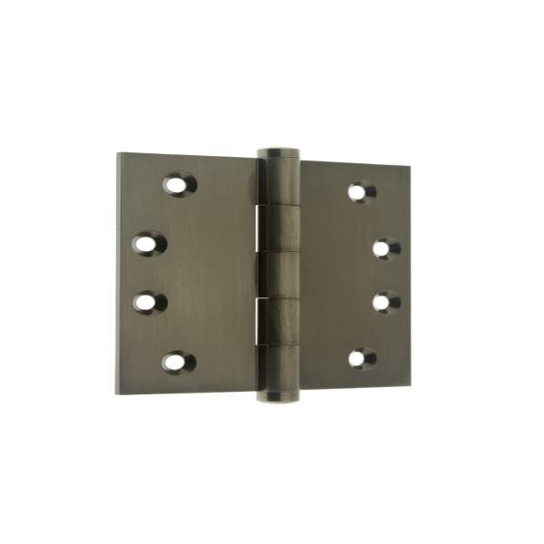 IDH 84040-15A: 4" Extruded Square Corner Door Hinge (pair) - Antique Nickel
