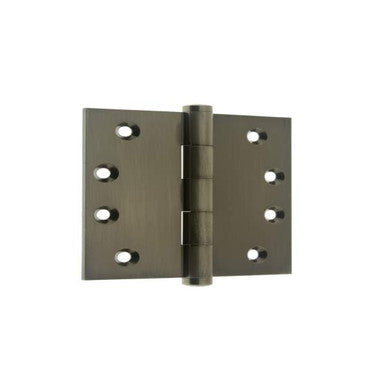 IDH 84040-15A: 4" Extruded Square Corner Door Hinge (pair) - Antique Nickel