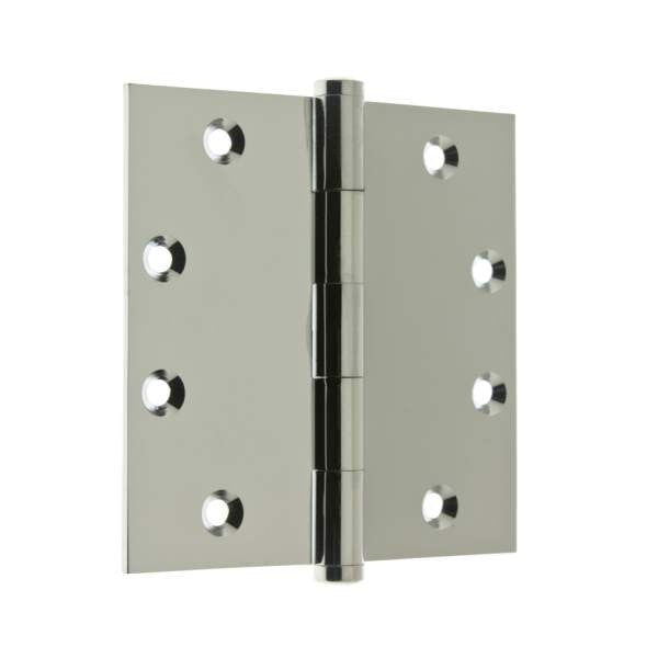 IDH 84545-026: 4-1/2" Square Corner Door Hinge (pair) - Polished Chrome