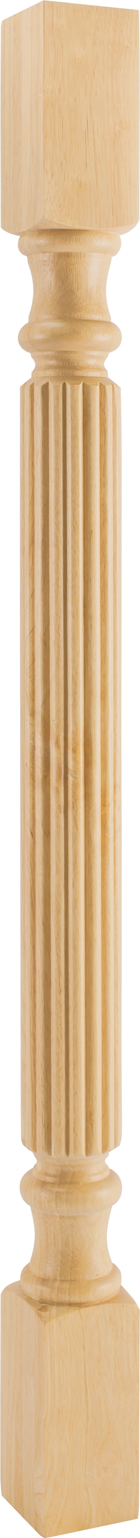 Hardware Resources P2-3-42RW: 3" x 3" x 42" Reed Post - Rubberwood