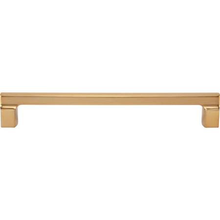 Atlas A529-WB: 18" cc Reeves Square Bar Appliance Pull - Warm Brass