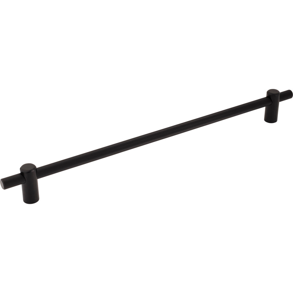 Top Knobs TK3259BLK: 18" cc Dempsey Bar Cabinet Pull - Flat Black