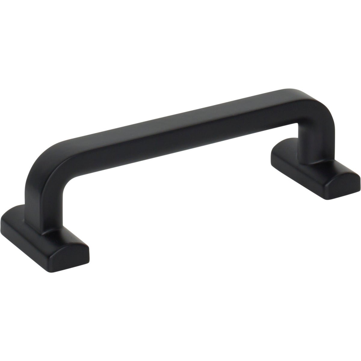 Top Knobs TK3162BLK: 3-3/4" cc Harrison D-Handle Cabinet Pull - Flat Black