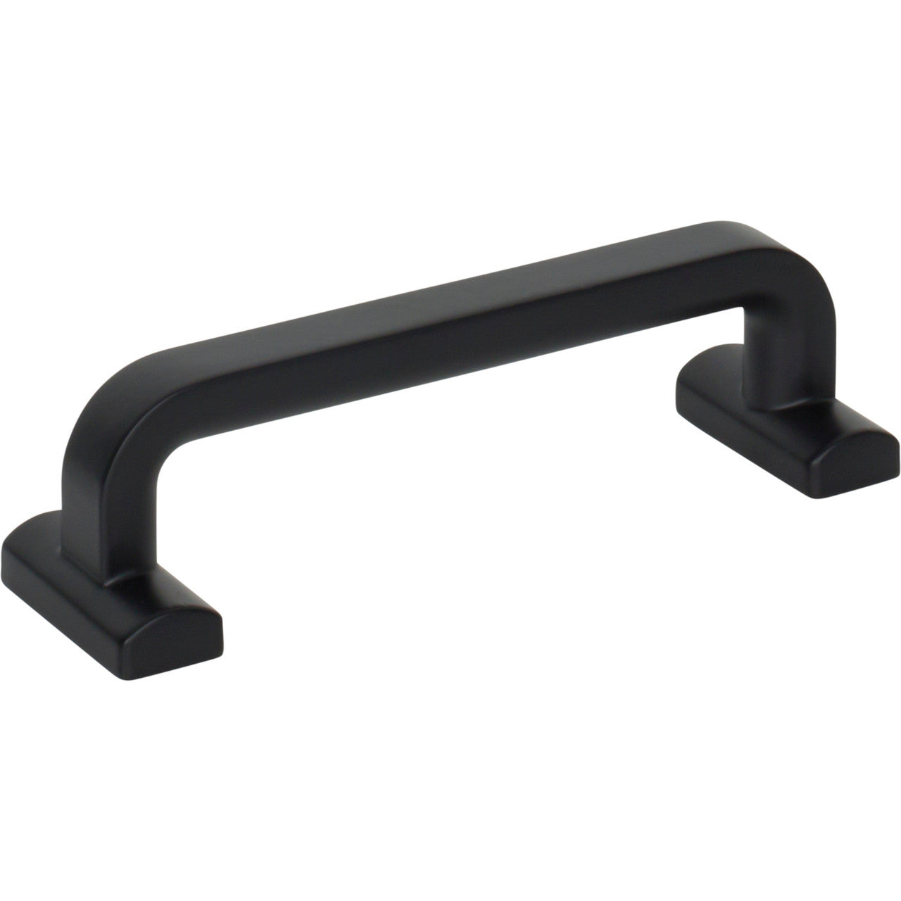 Top Knobs TK3162BLK: 3-3/4" cc Harrison D-Handle Cabinet Pull - Flat Black