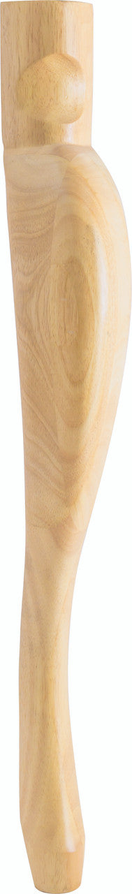 Hardware Resources LEGA-1RW: 2-1/2" x 2-1/2" x 31" Queen Anne Leg - Rubberwood