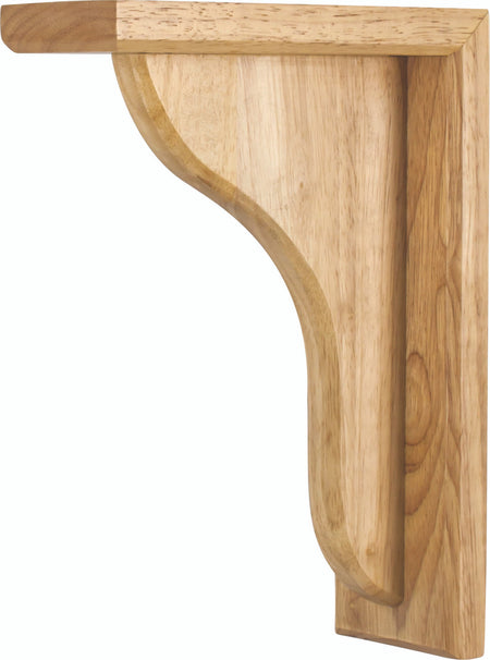 Hardware Resources CORM-3RW: 3" x 7-5/8" x 10-1/2" Beveled Bar Corbel - Rubberwood