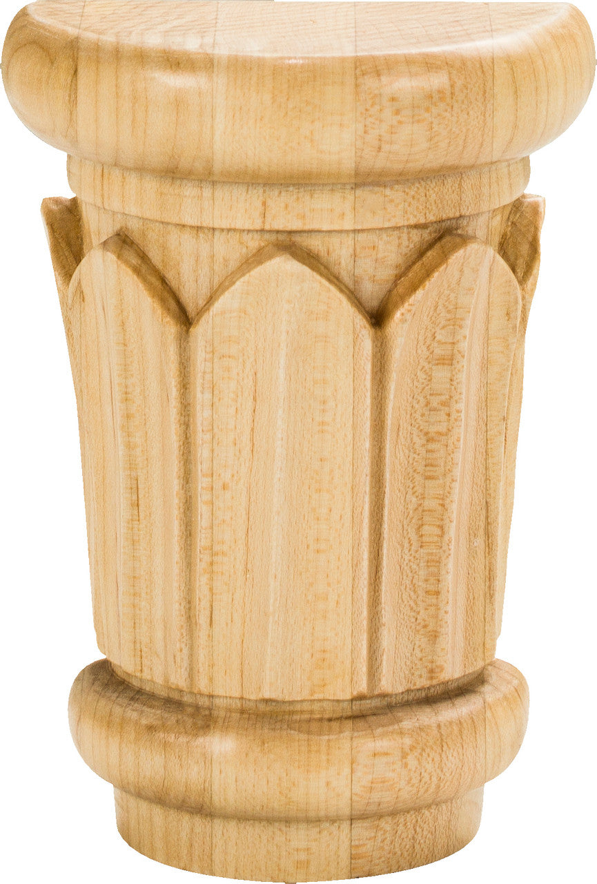 Hardware Resources CAP6-2MP: 3-7/16" x 1-3/4" x 4-13/16" Reed Capital - Maple