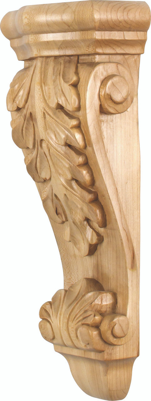 Hardware Resources CORK-6ALD: Low Profile Acanthus Corbel - Alder