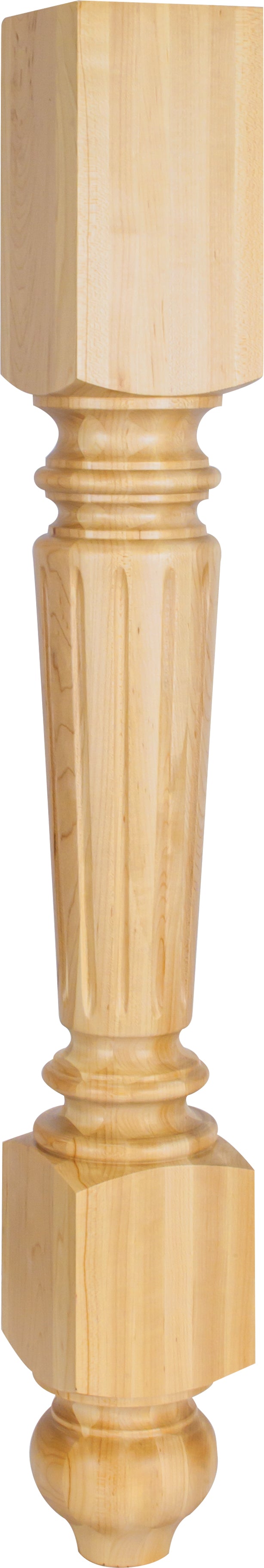 Hardware Resources P16HMP: 4-1/2" x 4-1/2" x 35-1/2" Fluted Leg - Hard Maple