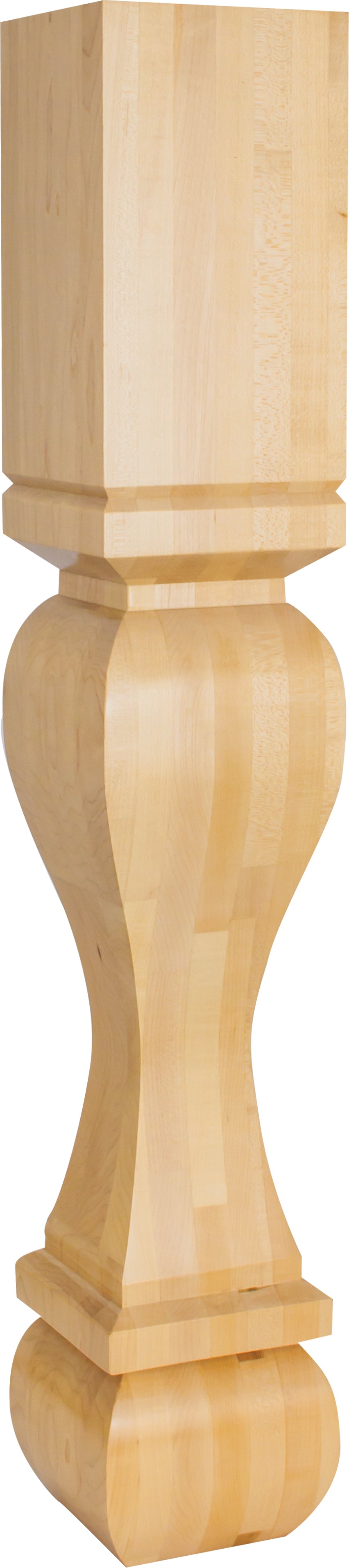Hardware Resources P13-CH: 6" x 6" x 35-1/2" Footed Square Post - Cherry