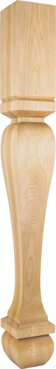 Hardware Resources P13-5-42-CH: Footed Square Post - Cherry