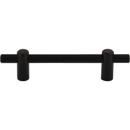 Top Knobs TK3252BLK: 3-3/4" cc Dempsey Bar Cabinet Pull - Flat Black