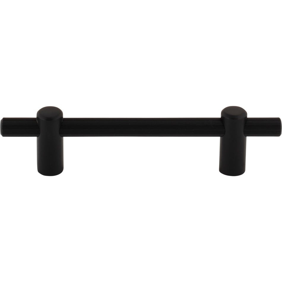 Top Knobs TK3252BLK: 3-3/4" cc Dempsey Bar Cabinet Pull - Flat Black