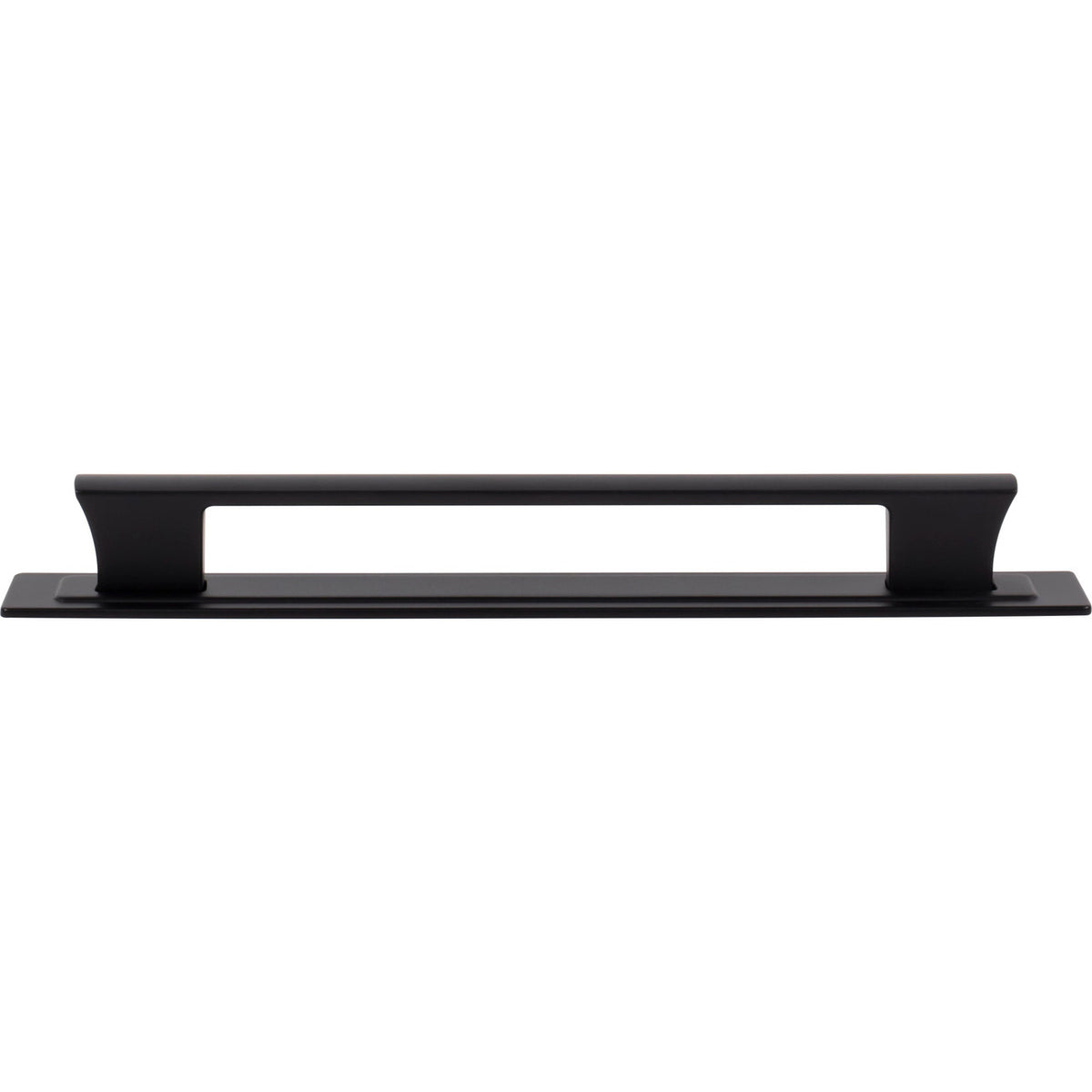 Atlas A6005-BL: 7-9/16" cc Zander Bar Cabinet Pull w/Backplate - Matte Black