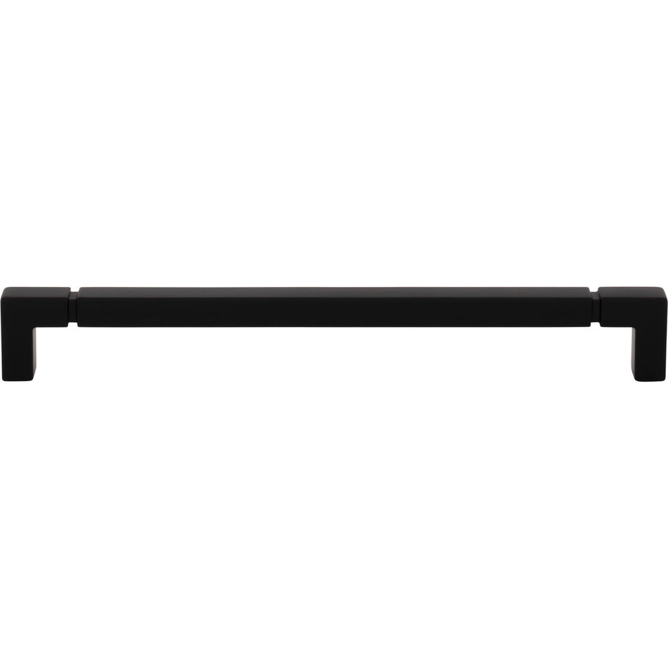 Top Knobs TK3225BLK: 8-13/16" cc Langston Cabinet Pull - Flat Black