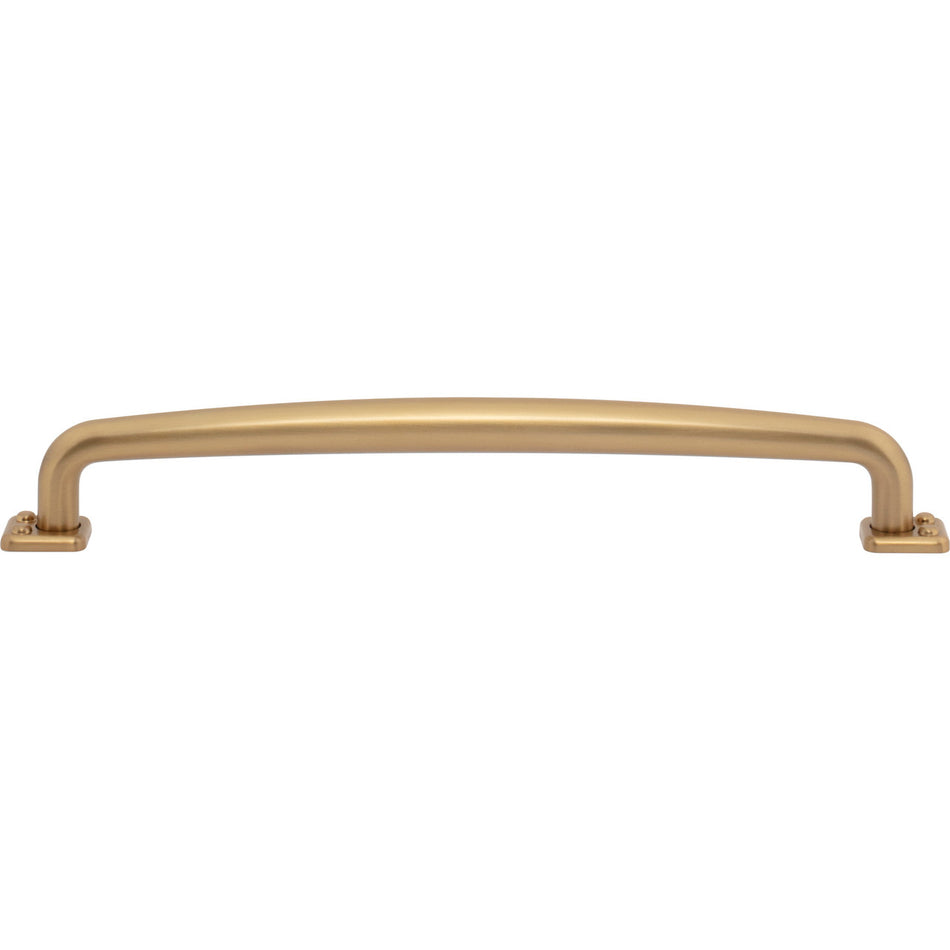 Atlas A544-WB: 7-9/16" cc Benning D-Handle Cabinet Pull - Warm Brass