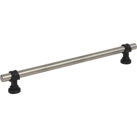 Top Knobs M2755: 8-13/16" cc Dakota Bit Cabinet Pull - Pewter Antique/Flat Black