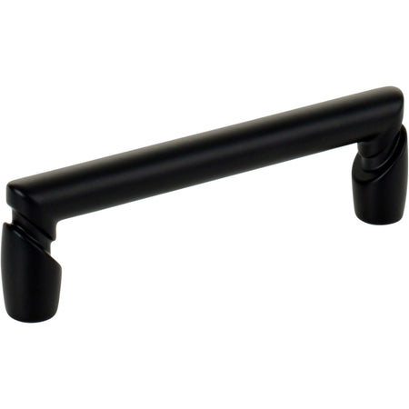 Top Knobs TK3132BLK: 3-3/4" cc Florham Round Bar Cabinet Pull - Flat Black