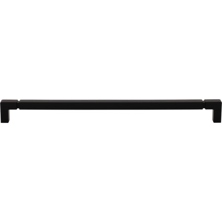 Top Knobs TK3226BLK: 12" cc Langston Cabinet Pull - Flat Black