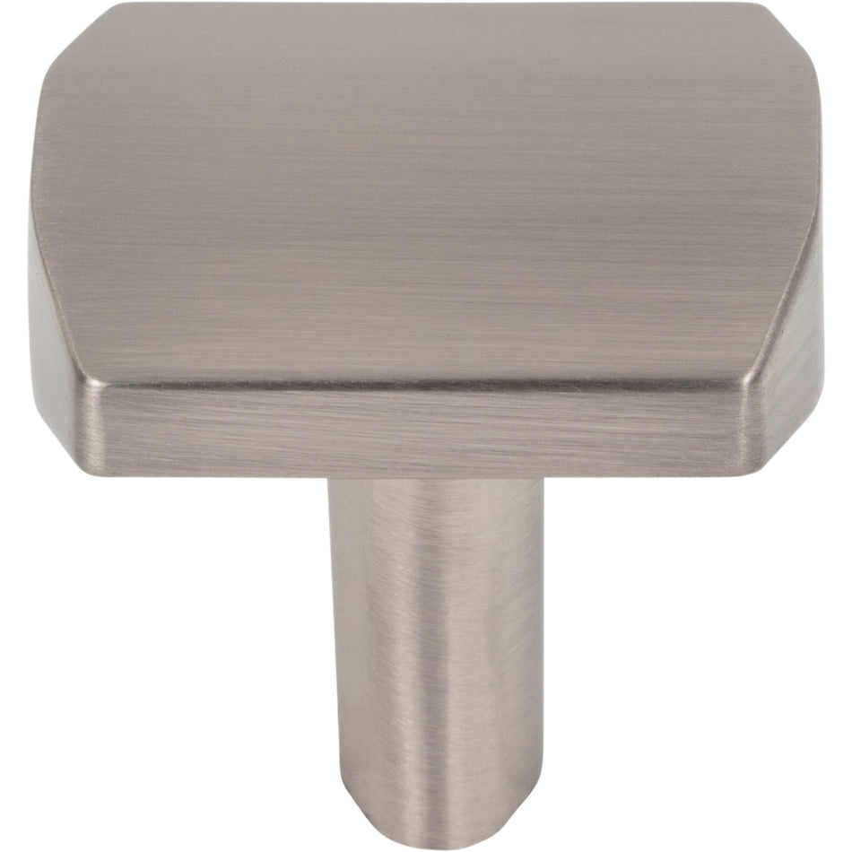 Elements 641SN: 1-1/4" William Square Cabinet Knob - Satin Nickel