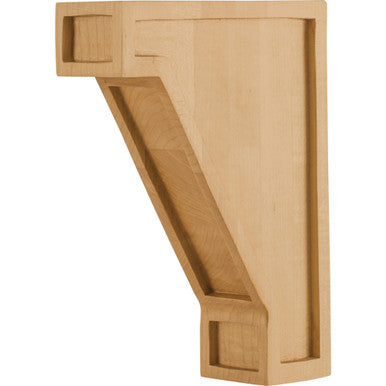 Hardware Resources COR16-AWO: 2" x 6" x 8" Mission Arts & Crafts Corbel - White Oak
