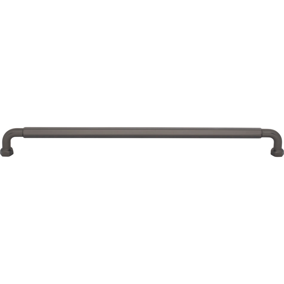 Top Knobs TK3206AG: 12" cc Dustin Cabinet Pull - Ash Gray
