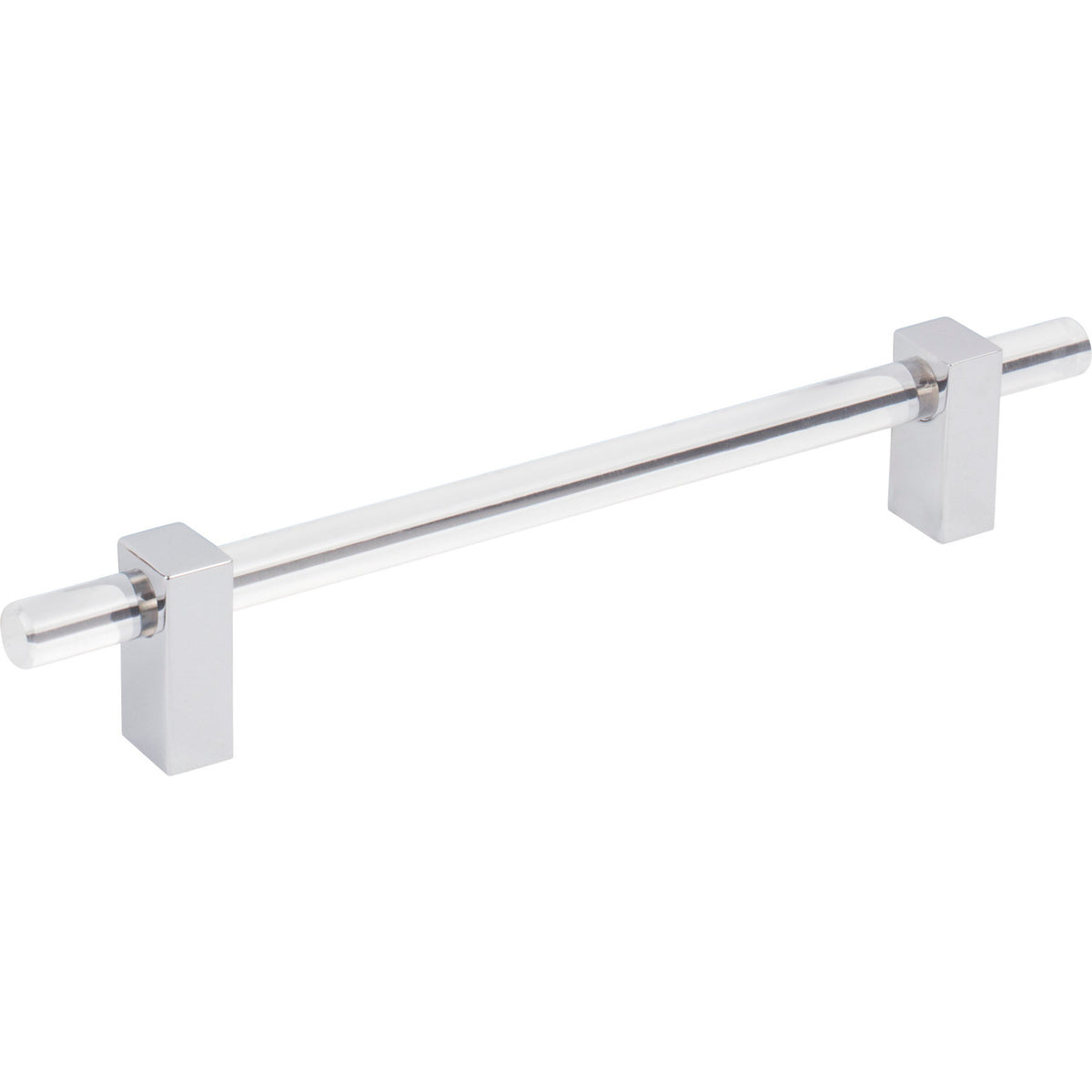 Jeffrey Alexander 578-160PC: 160mm cc Spencer Bar Cabinet Pull - Polished Chrome/Clear Acrylic