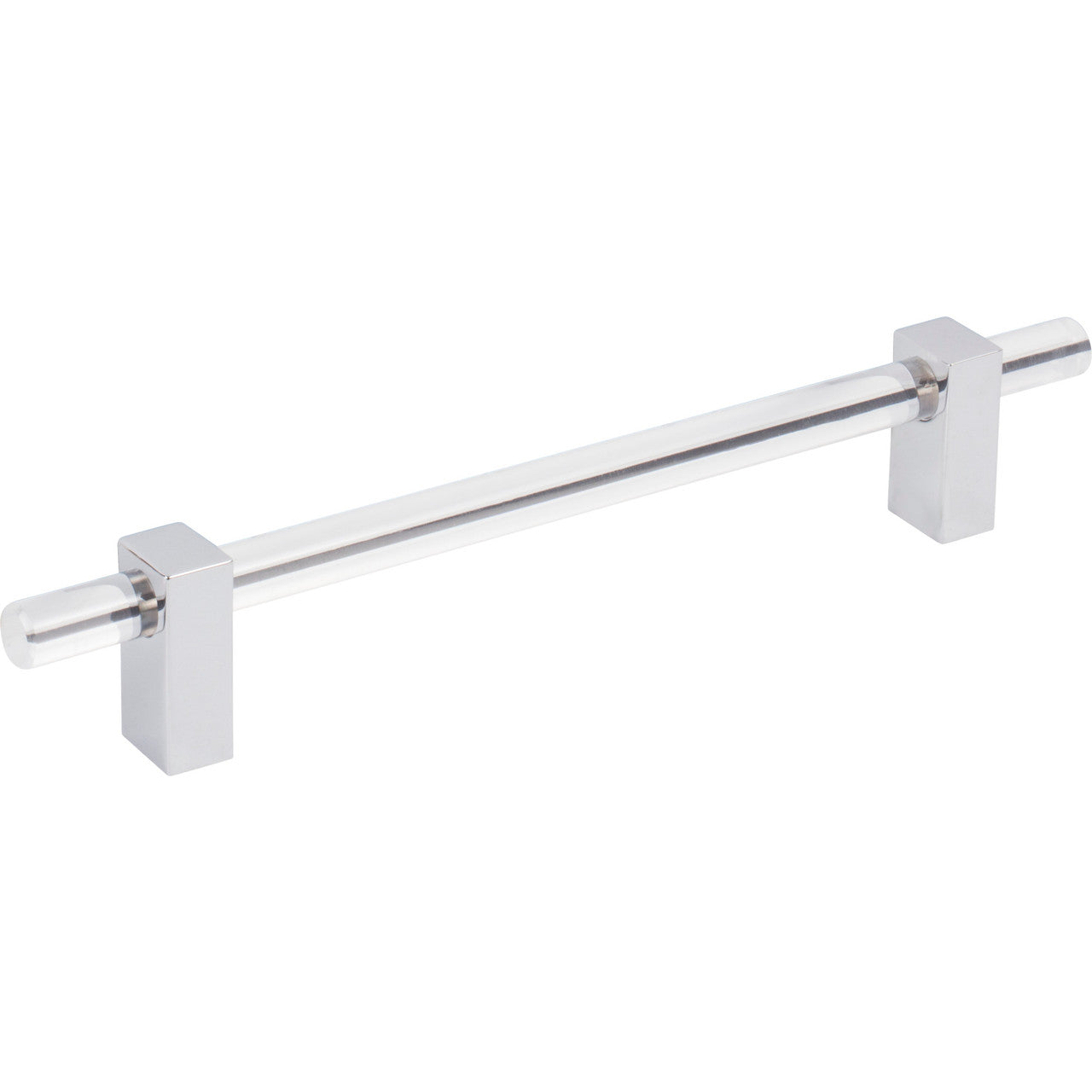 Jeffrey Alexander 578-160PC: 160mm cc Spencer Bar Cabinet Pull - Polished Chrome/Clear Acrylic
