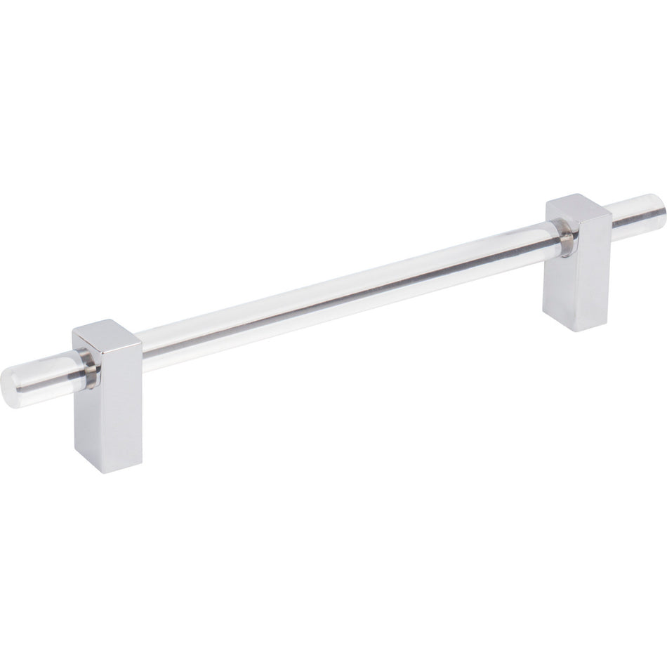 Jeffrey Alexander 578-160PC: 160mm cc Spencer Bar Cabinet Pull - Polished Chrome/Clear Acrylic