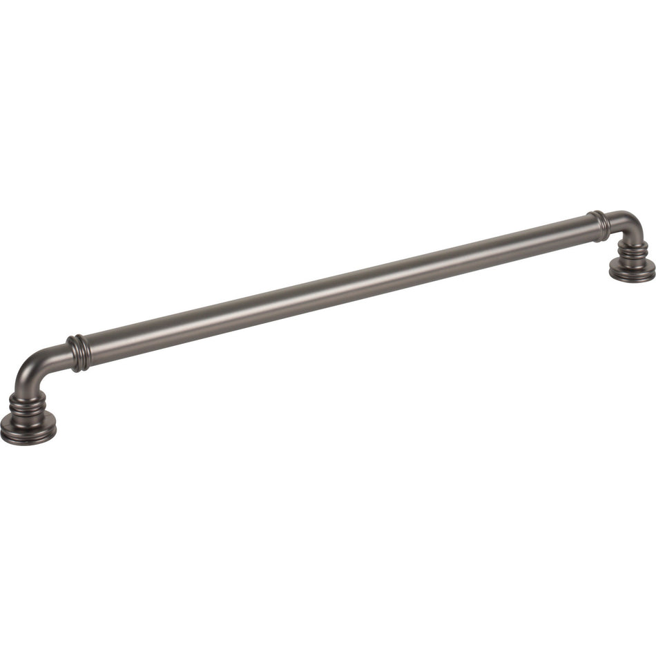 Top Knobs TK3146AG: 12" cc Cranford D-Handle Cabinet Pull - Ash Gray