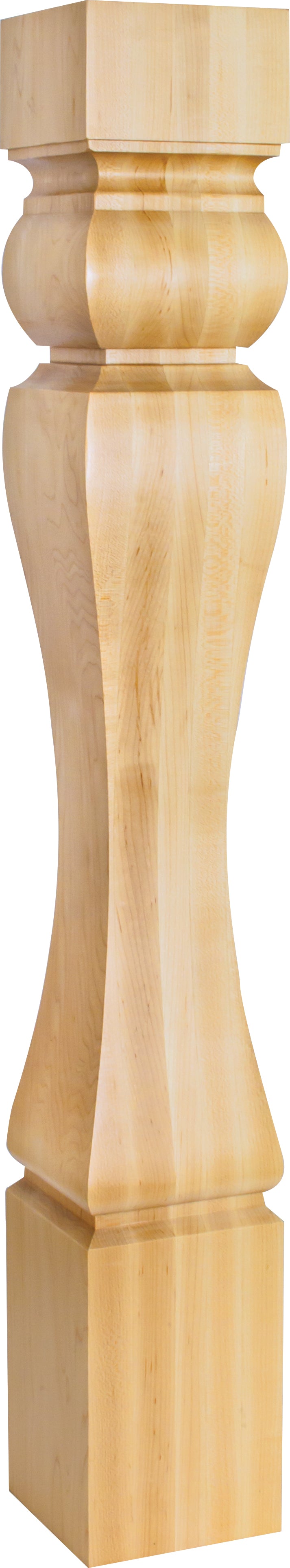 Hardware Resources P37-5MP: 5" x 5" x 35-1/2" Baroque Post - Maple