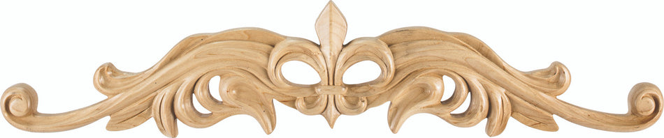 Hardware Resources ONL-08-36-HMP: Fleur-de-Lis Onlay - Hard Maple