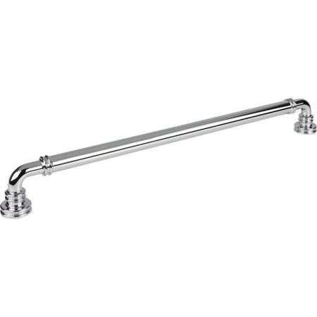 Top Knobs TK3148PC: 18" cc Cranford D-Handle Cabinet Pull - Polished Chrome
